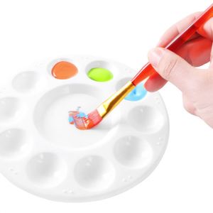 Palette multi-cadres ronde à 10 trous pour étudiants, pour gouache et aquarelle, facile à nettoyer, palette spéciale pour les fournitures d'artisanat des étudiants - Product Image 2