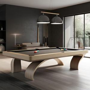 Nouvelle <span class=keywords><strong>table</strong></span> de <span class=keywords><strong>billard</strong></span> <span class=keywords><strong>convertible</strong></span> en bois massif de luxe de haute qualité 8 pieds Moderne Personnalisée Intérieur 3 en 1 <span class=keywords><strong>Table</strong></span> de <span class=keywords><strong>billard</strong></span> de salle à manger avec LED - Product Image 2
