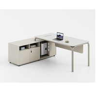 Nouveau bureau de direction en bois en forme de L, mobilier de bureau de luxe, poste de travail pour directeur