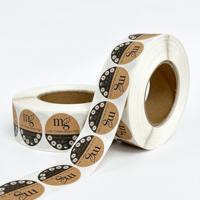 Impression d'étiquettes en rouleau, écologiques, personnalisées, en papier kraft brun, pour emballages de bouteilles, autocollants, étiquettes de produits à marque privée, rouleau d'étiquettes
