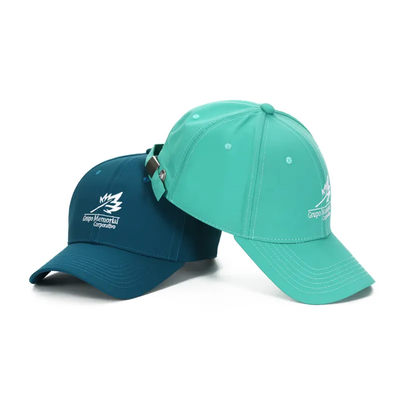 Sombrero de cuerda de nailon verde Golf, sombreros SnapBack bordados impermeables para hombres, regalos de boda personalizados, gorras de 5 paneles con estampado no estructurado