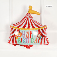 Ballons en aluminium mignons en forme d'animaux de dessin animé pour la fête d'anniversaire de bébé et d'enfants sur le thème du cirque, accessoires de décoration pour photomaton intérieur et extérieur