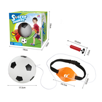Base d'entraînement de football pour enfants avec ballon rebondissant fixé, pour entraînement de football en intérieur/extérieur – Kit d'exercices pour débutants, jouet écologique et durable