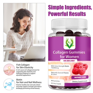 Gummies de collagène à marque privée pour femmes, 10 000 MCG Biotine, soutien à la croissance des cheveux, amélioration de l'apparence de la peau, ongles forts - Product Image 6