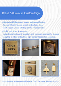 Panneaux décoratifs en métal de haute qualité, personnalisés, avec affichage LED, résistants aux intempéries IP65, légers, en alliage d'aluminium, en laiton massif - Product Image 6