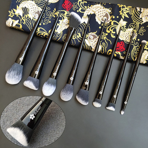 DailyQueen 8-Piece Makeup Brush Set with <strong>Black</strong> Handle Synthetic Hair for Eyeliner and <strong>Eyebrow</strong> <strong>Pencil</strong> De Maquillaj Brush Series - Product Image 1