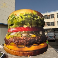 Modèle de hamburger géant gonflable simulé pour la campagne publicitaire des restaurants de restauration rapide, décoration de festival alimentaire
