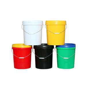 Seau rond en plastique de <span class=keywords><strong>10</strong></span> <span class=keywords><strong>L</strong></span> avec couvercle et poignée, plusieurs couleurs pour fûts, seaux et barils - Product Image 3