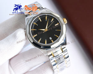 Relojes de Cuarzo de Lujo Longnes para Hombre, Reloj de Acero Inoxidable Personalizado con Calendario, Esfera con Logotipo del Fabricante Ronda, Hombre - Product Image 2