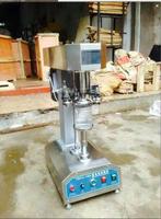 Machine de scellage de boîtes métalliques verticale électrique en acier inoxydable