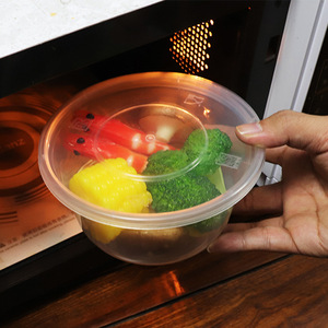 Disposable Dessert Bowls With Lids 600ml Round Microwaveable High Temperature Resistant Take Away Packaging - Product Image 1