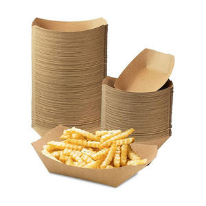 Cajas de Papel Kraft Desechables y Reciclables de Grado Alimenticio para Sushi, Fideos, Papas Fritas - Contenedor Personalizable para Llevar - Product Image 1