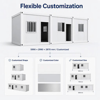 Maisons conteneurs modernes préfabriquées en kit pour bureaux, maisons modulaires préfabriquées, maisons conteneurs préfabriquées, maisons miniatures mobiles