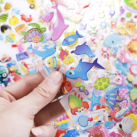 3D Puffy stiker untuk anak-anak hewan angka buah hadiah stiker DIY buku tempel peluru jurnal kerajinan