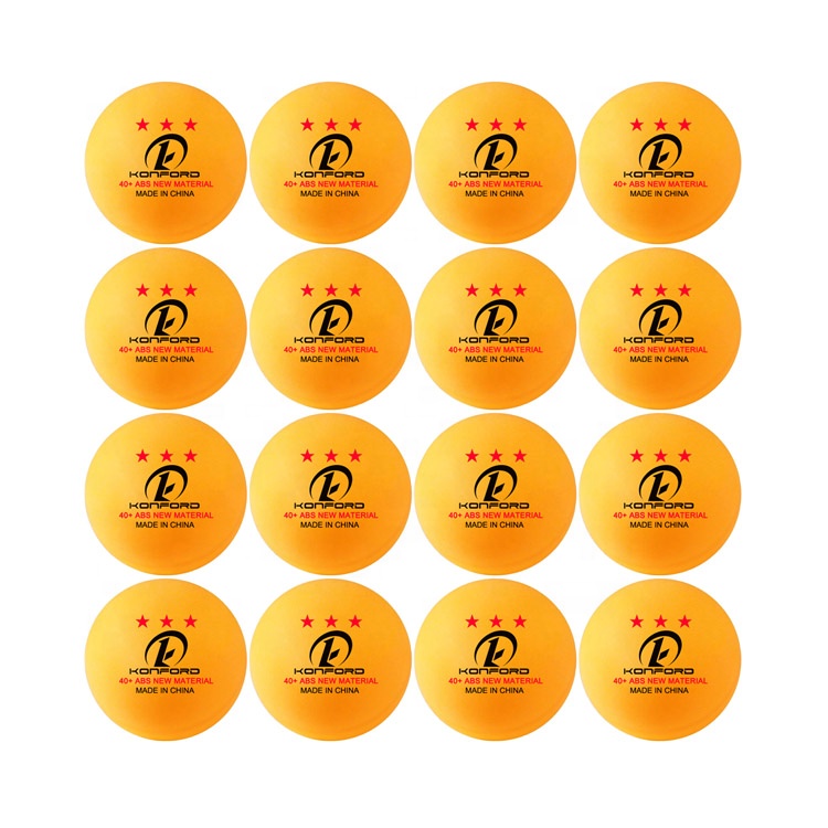 Konford – balles de Tennis de Table personnalisées, 3 étoiles, 40 +, balle de Ping-Pong, Logo imprimé ODM/OEM, blanc, Orange, jaune, de l'usine chinoise