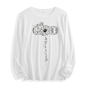 Camiseta de manga larga "Blessed <span class=keywords><strong>Cross</strong></span> Graphic" de algodón 100%, multicolor - Product Image 1