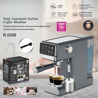 Machine à café expresso intelligente semi-automatique tout-en-un avec réservoir d'eau de 1,2 L, pression de 20 bars, commande tactile, vente en gros