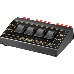 4-Way Speaker System Control Switch With 4 <b>Toggle</b> Buttons For Audio Output Management - Product Image 1