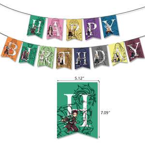 Décorations de fête sur le thème de l'anime <span class=keywords><strong>Demon</strong></span> <span class=keywords><strong>Slayer</strong></span>, <span class=keywords><strong>bannière</strong></span>, décoration de gâteau, ballons en latex, fournitures de fête pour l'anniversaire d'un enfant, l'épée de <span class=keywords><strong>Demon</strong></span> <span class=keywords><strong>Slayer</strong></span> - Product Image 2