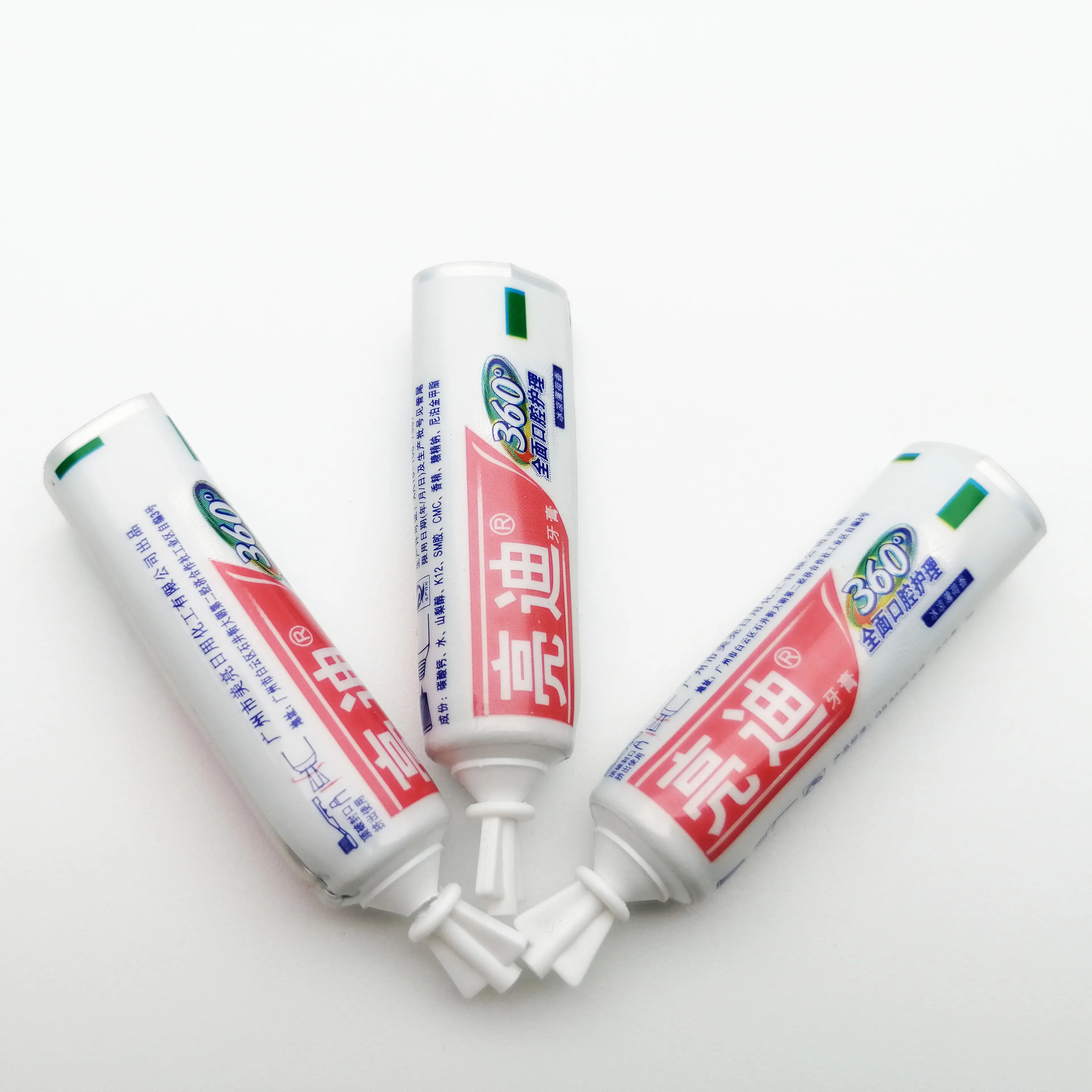 Tubi di imballaggio in plastica cosmetica personalizzati per la medicina del dentifricio per piccoli campioni in alluminio 3g di alta qualità
