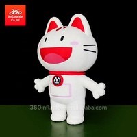Costume gonflable de décoration pour petit chat en peluche, activité de plein air, mascotte de dessin animé, chat personnalisé à vendre, statue de chat