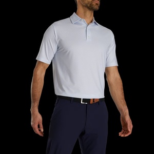 Polo de Golf de talla grande de alta calidad con logotipo personalizado 2025, fabricante de ropa, Polo de punto con estampado de estrellas Lisle para hombre - Product Image 3