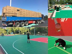 FIBA <strong>3X3</strong> Approved Volleyball Court <strong>Tiles</strong> Plastic Interlocking Sports Flooring Eco-Friendly Outdoor Half Court - Product Image 6