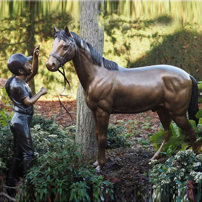 Outdoor Metal Decoration Animal Horse Bronze Statue Modern Design Bronze Horse Sculpture Jumping Horse Sculpture