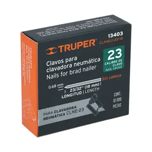 BOX 1 Box with 10000 <b>nails</b>, 23 gauge, 18 mm for CLNE-23, TRUPER - Product Image 3