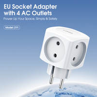 Prise murale LDNIO Z11 avec 4 prises, rallonge électrique, prises électriques avec mise à la terre, adaptateur de prise murale EU
