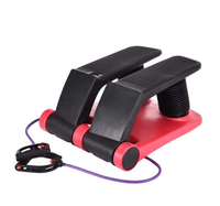 Stepper aérobique ABS pas cher, directement de l'usine, équipement d'exercice à domicile, écran LCD, multifonction, pliable, bandes élastiques, escalier