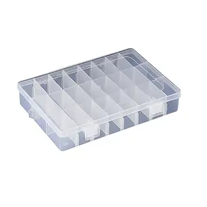 24 grids compartment parts transparent component plastic storage box