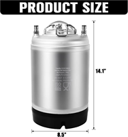 Kits de fût Ball Lock 10L avec raccord Ball Lock, ligne de distribution de bière liquide, robinet de pique-nique, régulateur de CO2, fût Corny 2,5 gallons, fût Cornelius