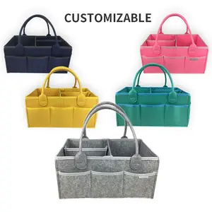 Mehrere stile, mehrere farben, mehrere taschen Kindergarten Lagerung Bin Tragbare Fühlen Sich Weich Fühlte Baby Windel Caddy Organizer