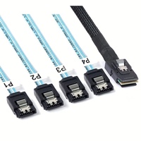 Câble interne Mini SAS SFF-8087 36 broches vers 4xSATA 7 broches SATA3.0 6 Gbit/s haute vitesse pour serveur de stockage L=0,5M