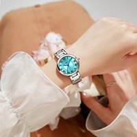 Nouvelle montre à quartz de luxe avec phases de lune, étanche, bracelet en acier inoxydable de haute qualité, montre pour femme X-GEQCK