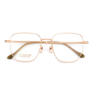 Montures de lunettes carrées rétro en titane pur, bordure large de 3 mm, monture complète, tendance unisexe, vente en gros Danyang - Product Image 2