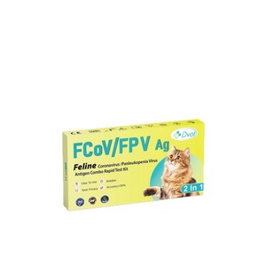 แผ่นทดสอบสัตว์เลี้ยงแบบพิเศษสำหรับการตรวจ FCoV/FPV โรคแพนลูโคเปเนียในแมว/โรคโคโรนาไวรัสในแมว 2-in-1 สำหรับการตรวจคัดกรองที่บ้าน - Product Image 1