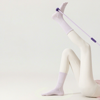 Chaussettes de yoga à cinq doigts antidérapantes, chaussettes longues à orteils séparés pour femmes, pour l'entraînement Pranayama, les sports d'intérieur et le fitness