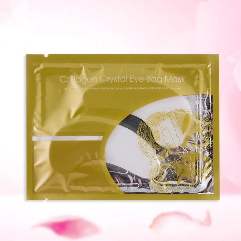 hot selling travel sleeping crystal collagen eye mask 24k gold snail patch gel melao anti-aging repair skin care