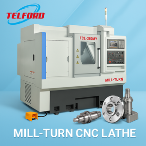 Высокоточный FCL-280MY 4-осевой токарный станок с ЧПУ, алюминиевый токарный станок, 3D-фрезерный сверхмощный токарный станок с ЧПУ, токарный станок с ЧПУ - Product Image 2