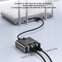 Divisor Ethernet de 1000Mbps, Divisor de Internet LAN RJ45, HUB para 1/2/3/4 Redes, PC, Laptop, Router, TV-Box, Conmutadores de Red Digitales
