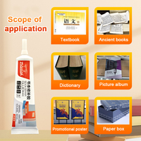 Colle de reliure Zhanlida pour livres, adhésif transparent et flexible pour papier, réparation des fissures de dos, sans chaleur, colle de réparation à liaison naturelle