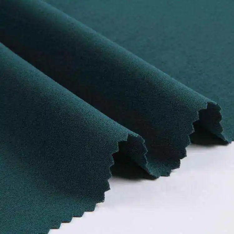 SP kain tenun regang poliester spun pewarna polos harga per meter untuk pembuatan baju