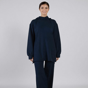 Borong Pukal Kilang Jahit Pukal OEM Casual Autumn Stretch Muslimah Sports Hoodie Labuh Ex-factory Price Menutup Aurat Consistent - Product Image 1