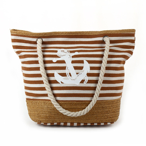 Tùy Chỉnh Lớn Canvas Rơm Du Lịch Mua Sắm Mùa Hè Phụ Nữ <span class=keywords><strong>Tote</strong></span> Túi Bãi Biển - Product Image 4