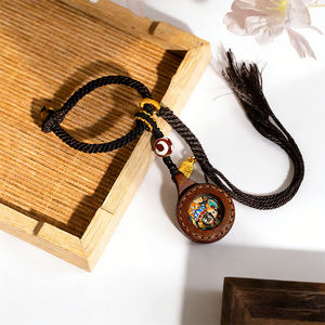 Colgantes de Bolsa Thangka Pintados a Mano, Tara Verde, Manjushri, Vida Pasada y Presente, Tsa Tsa Tibetano, Thankga - Product Image 1