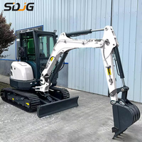 Mini-excavatrice sur chenilles de 3,5 tonnes avec moteur EPA, livraison gratuite, petite pelle mécanique à vendre