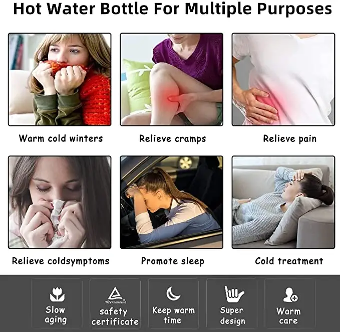 Портативная длинная резиновая бутылка для горячей воды/Сумка для снятия боли от китайского производителя