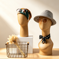 Présentoir Tête de Mannequin en Papier Kraft, Modèle de Tête en Pulpe de Papier pour Présentation de Chapeaux, Perruques et Bijoux, Vitrine de Magasin de Détail
